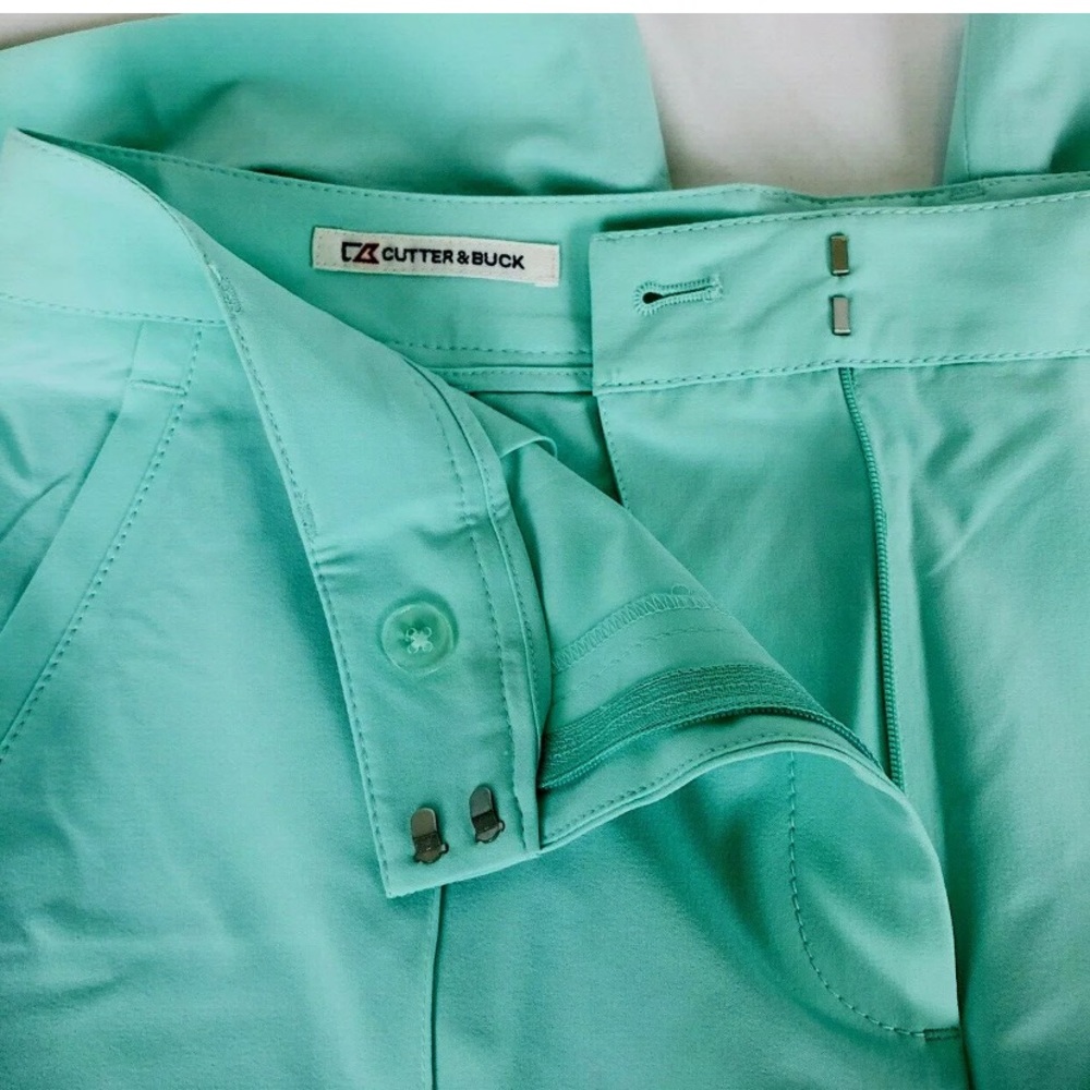 Cutter Buck Womens 10 Dry-Tec Golf Shorts Mint Green Stretch Pockets Athleisure - Picture 6 of 8